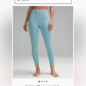 LuluLemon Align High Rose crop leggings - Size 8